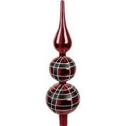 Clayre & Eef Kerstboom Piek Ø 8x30 cm Rood Glas