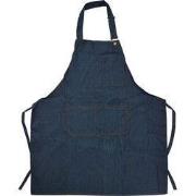 Clayre & Eef Keukenschort 77x68cm Blauw Polyester