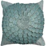 Clayre & Eef Kussenhoes 45x45 cm Groen Polyester Bloem