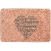 Clayre & Eef Badmat 58x38x1 cm Roze Polyester Hart