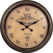 Clayre & Eef Wandklok Ø 55x5 cm Bruin Beige Kunststof