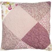 Clayre & Eef Kussenhoes 50x50 cm Paars Polyester Bloemen