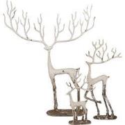 Clayre & Eef Decoratie Beeld Set van 3 Hert 51x11x64 / 23x7x43 / 16x6x...