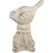 Clayre & Eef Decoratie Beeld Vogel 33x21x47 cm Beige Keramisch materia...