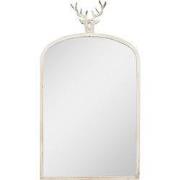 Clayre & Eef Spiegel 58x10x105 cm Wit Metaal Hert
