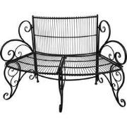 Clayre & Eef Tuinbank 134x54x92 cm Zwart Metaal