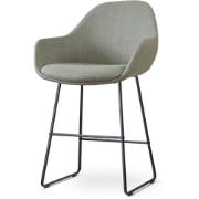 Nino-Mae barkruk saliegroen - zwart onderstel - 65 cm