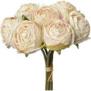 Clayre & Eef Kunstbloem 34 cm Wit Kunststof Rozen