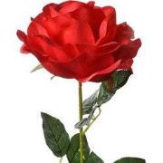 Clayre & Eef Kunstbloem Roos 75 cm Rood Kunststof