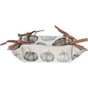 Clayre & Eef Broodmand 35x35x8 cm Grijs Katoen Pompoen