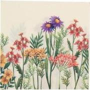 Clayre & Eef Servetten Papier Set van 20 33x33 cm Beige Roze Papier Bl...