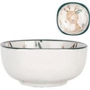 Clayre & Eef Kom 125 ml Beige Bruin Keramiek Hert