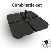 4gardenz® Combinatieset Verzwaringsset met Parasolvoet Kruis - Vulbaar...