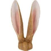 Clayre & Eef Decoratie Beeld Konijn 22x16x34 cm Bruin Kunststof