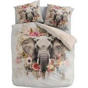 Zydante® Dekbedovertrek Printed 200x200/220cm – Tusks & Petals – met 2...