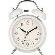Clayre & Eef Wekker Analoog Ø 12x6x17cm Wit Metaal