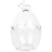 Clayre & Eef Glazen potje Ø 11x17 cm Transparant Glas