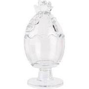 Clayre & Eef Glazen potje Kip Ø 10x22 cm Transparant Glas