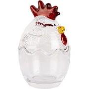 Clayre & Eef Glazen potje Kip Ø 6x9 cm Transparant Glas