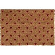 Clayre & Eef Deurmat 60x40 cm Bruin Kokos Hartjes