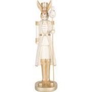 Clayre & Eef Decoratie Beeld Konijn 47 cm Beige Goudkleurig Kunststof