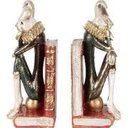 Clayre & Eef Boekensteunen Set van 2 Konijn 25x11x31 cm Wit Rood Kunst...