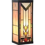 Lumilamp Wandlamp Tiffany 14x16x40 cm Beige Glas