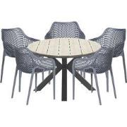 Garden Impressions Air XL tuinset 6-delig donker grijs - Tulli tuintaf...