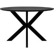 Kick eettafel Jake - 120cm - Zwart
