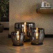 Hoyz Collection - Vloerlamp UP XXL - Smoke grijs Glas - Ø48