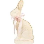 Clayre & Eef Decoratie Beeld Konijn 22x8x41 cm Beige Textiel