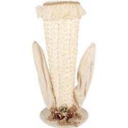 Clayre & Eef Decoratie Beeld Hoed 20x20x45 cm Beige Textiel Konijn