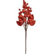 Clayre & Eef Decoratie Tak 34 cm Rood Kunststof