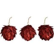 Clayre & Eef Decoratie Hanger Bloemen Ø 8x8 cm Rood Kunststof