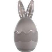 Clayre & Eef Glazen potje Ei Ø 9x17 cm Grijs Glas