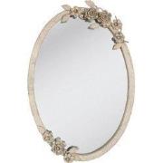 Clayre & Eef Spiegel 35x51 cm Beige Glas Bloemen