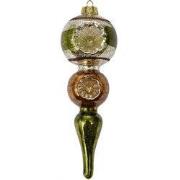 Clayre & Eef Kersthanger Ø 6x17 cm Groen Glas