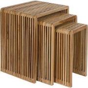 Housecraft Living Djia Bijzettafel Teak Hout - Set van 3