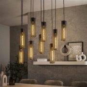 Hoyz Collection - Hanglamp 5+4 Tube Mesh - Artic Zwart