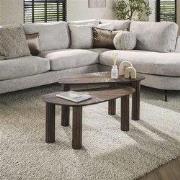 Hoyz Collection - Salontafel  Hoekvormig Maya Teak - Teak Rust Brown -...