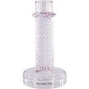 Candle holder - Glass- Pink - 8x15cm