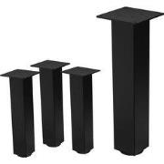 Set van 4 tafelpoten I-Design 42 cm glanzend zwart gepoedercoat staal ...