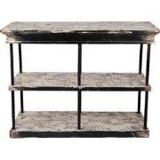 Clayre & Eef Sidetable 120x40x90 cm Zwart Beige Hout