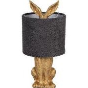 Clayre & Eef Tafellamp Konijn Ø 20x43 cm Goudkleurig Kunststof