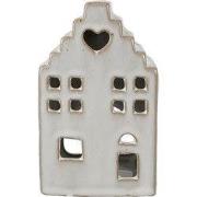 Clayre & Eef Waxinelichthouder Huis 14 cm Beige Porselein