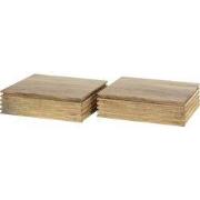 Nachtkastje Naturel Acaciahout - Set van 2 - 30x25x8cm