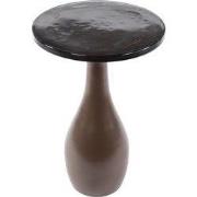 Bijzettafel Koper Metaal/Glas - 40x40x60cm - Eclipse