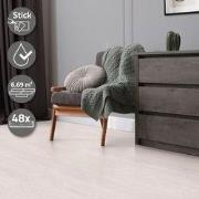 3x Deluxe PVC klevende vinyl vloerbedekking voor 2,23 m² witte eik 2 m...
