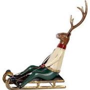 Clayre & Eef Decoratie Beeld Hert 30x12x32 cm Bruin Metaal