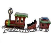 Clayre & Eef Decoratie Beeld Trein 70x15x36 cm Rood Metaal